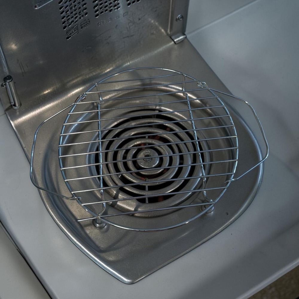 8 Inch Round Stainless Steel Steam Rack Cooling Trivet with Handles Air Fryer - Picture 2 of 4